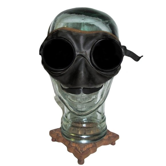 Antique Willson Weld Goggles Old Vtg Steampunk Welding Safety Glasses - Picture 2 of 3